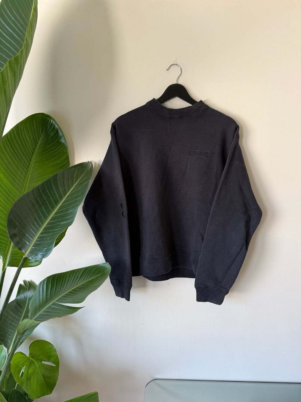 Levi Strauss & Co Vintage Black Garment Dyed Crewneck Sweatshirt with Sleeve